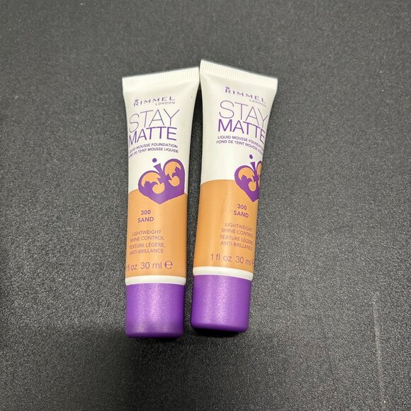 Rimmel London 2 PK Stay Matte Liquid Mousse Foundation 300 Sand 1 Fl Oz - Picture 1 of 2